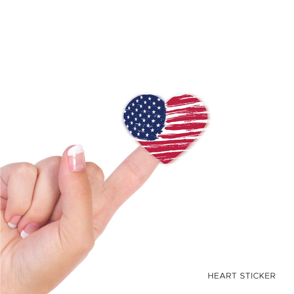 4th of July Flag Grunge Stickers 4th of July