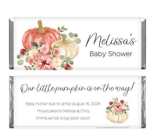 A Little Pumpkin is on the Way Baby Shower Candy Bar Wrappers - BS378 A Little Pumpkin is on the Way Baby Shower Candy Bar Wrappers Baby & Toddler BS378