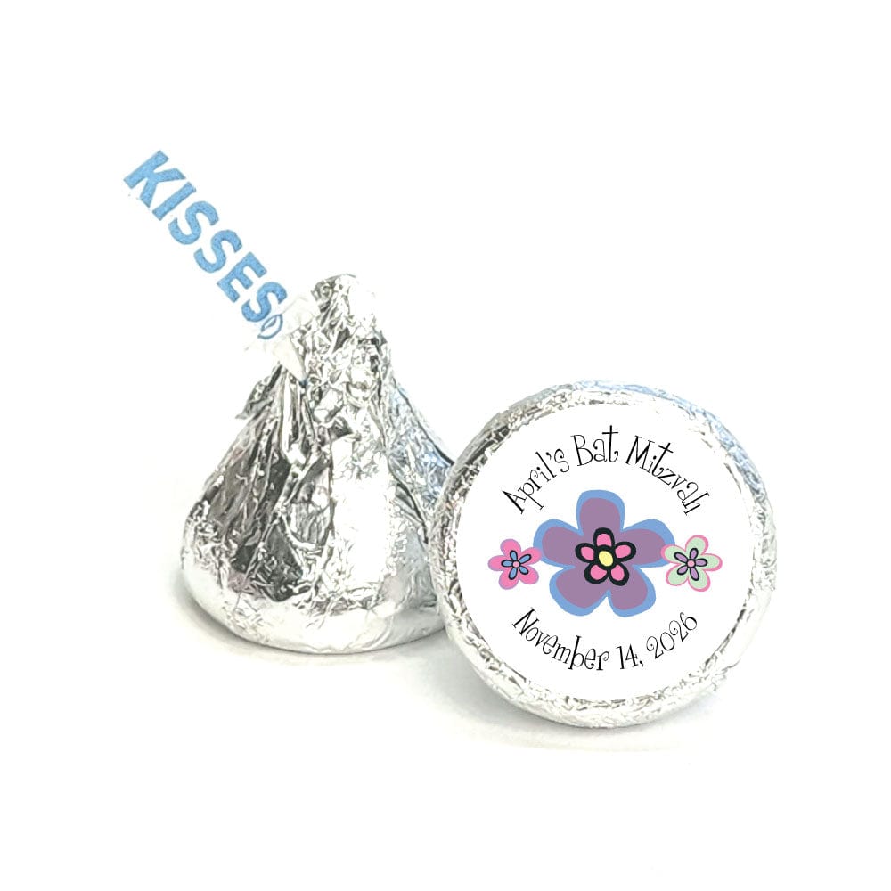 Bat Mitzvah Whimsy Flowers Stickers Bat Mitzvah Whimsy Flowers Stickers BAT203