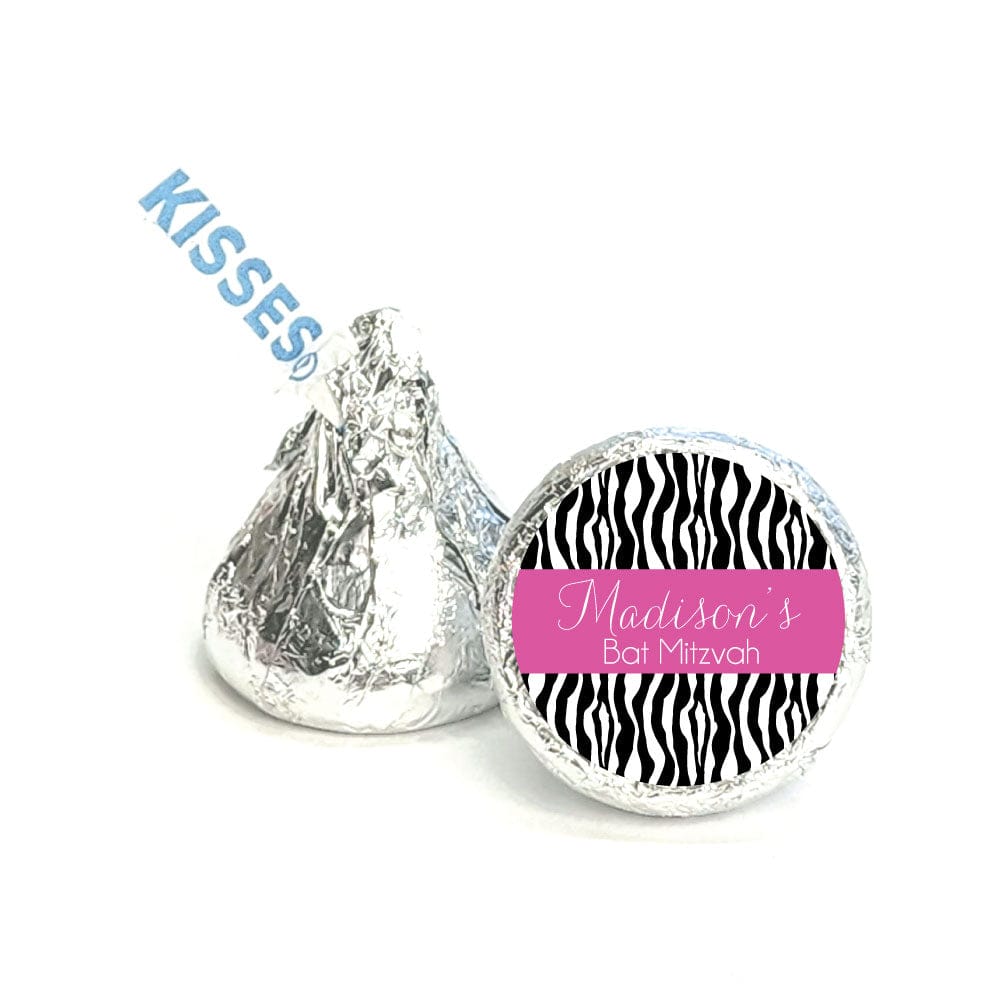Bat Mitzvah Zebra Print Stickers Bat Mitzvah Zebra Print Stickers BAT335