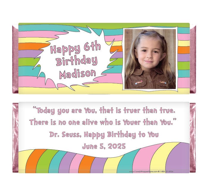 BD362photo - Colorful Dr Seuss Photo Candy Bar Wrappers Colorful Dr Seuss Photo Candy Bar Wrappers Candy Wrappers BD362