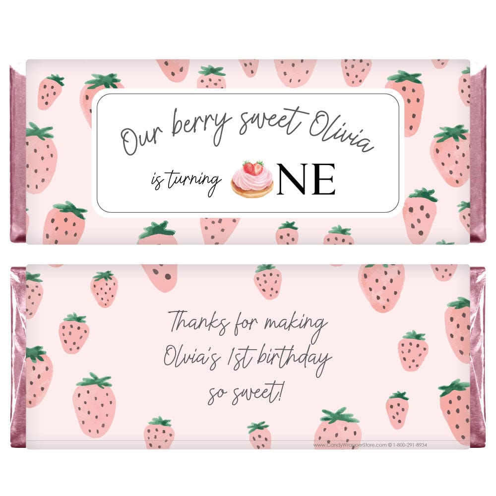 Berry Sweet One Birthday Candy Bar Wrapper - BD545 Berry Sweet One Birthday Candy Bar Wrapper - BD545 Candy Wrappers BD545