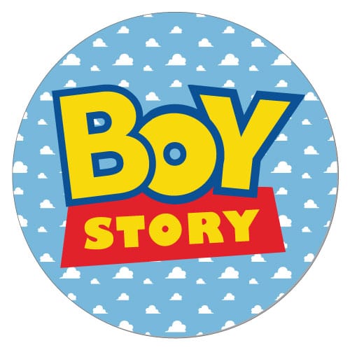 Boy Story Baby Shower Sticker Boy Story Baby Shower Sticker Birth Announcement BS365