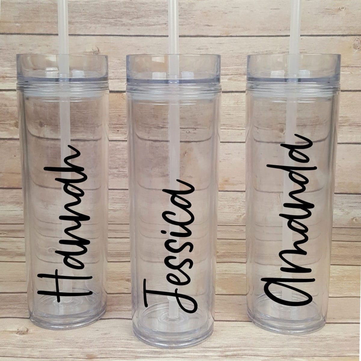 Clear Personalized Name Skinny Tumbler – Winnie and Me