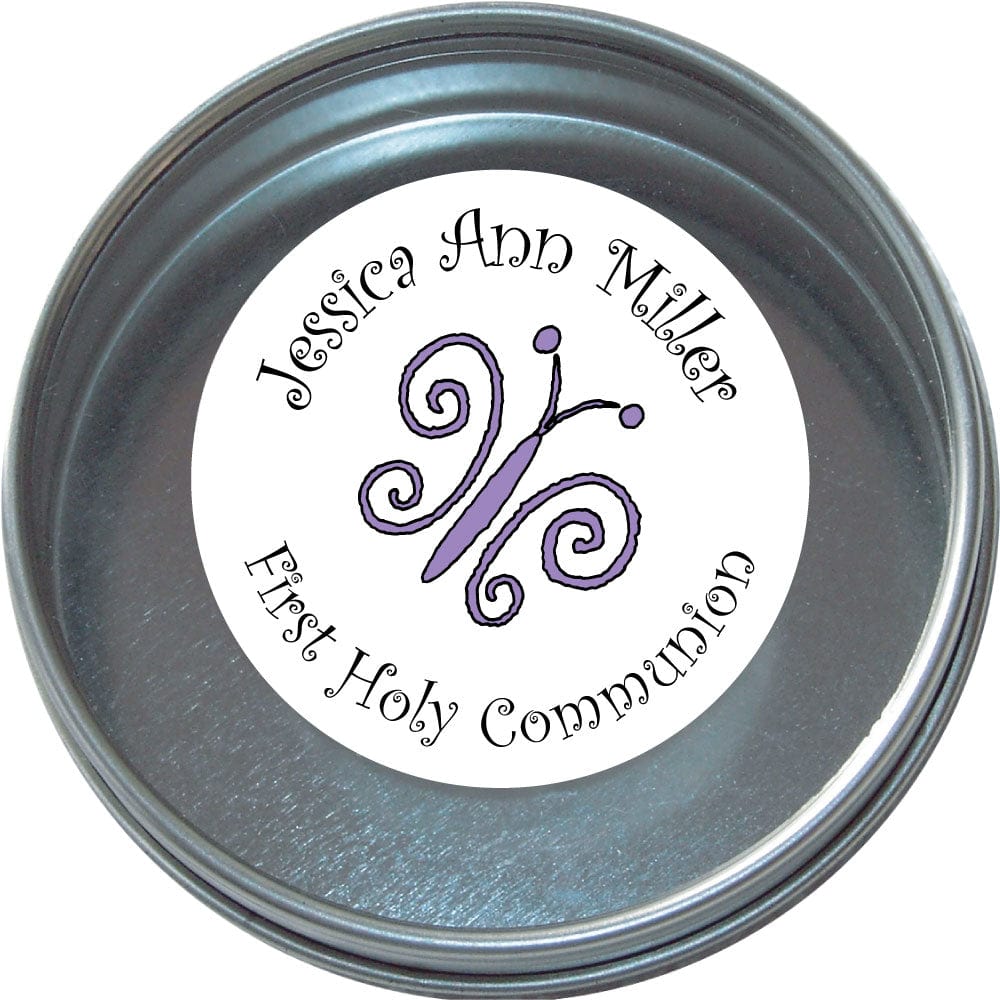 Butterfly Religious Tins - set of 24 Butterfly Religious Tins rel6