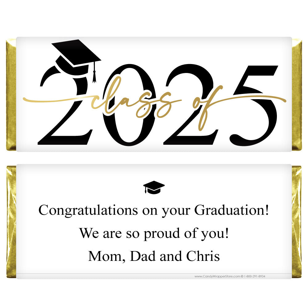 Class of 2024 Graduation Candy Bar Wrappers - GRAD362gold Class of 2024 Graduation Candy Bar Wrappers Candy Wrappers GRAD362