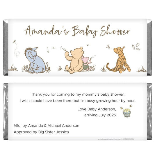 Classic Winnie the Pooh Baby Shower Candy Bar Wrappers - BS305 Classic Winnie the Pooh Baby Shower Candy Bar Wrappers Baby & Toddler BS305