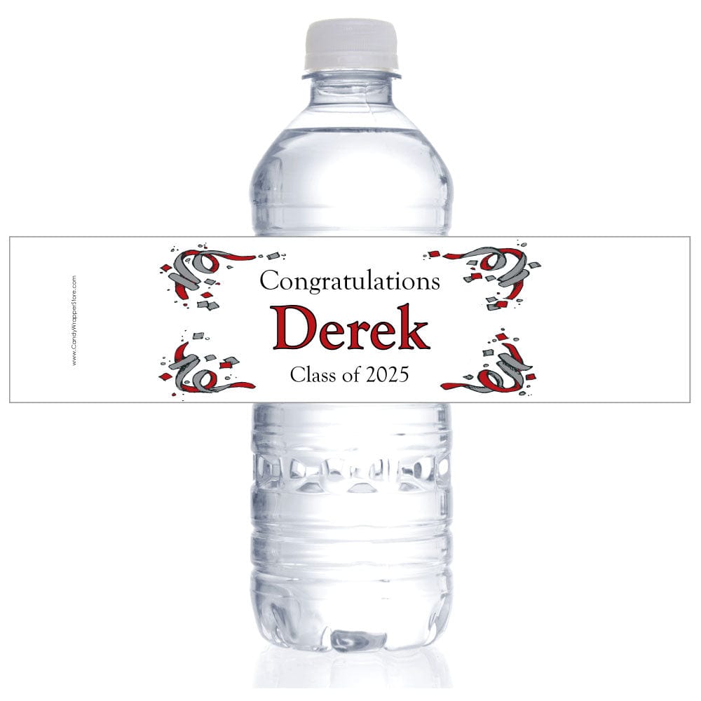 Confetti Corners Graduation Water Bottle Label Confetti Corners Graduation Water Bottle Label Party Favors GRAD206