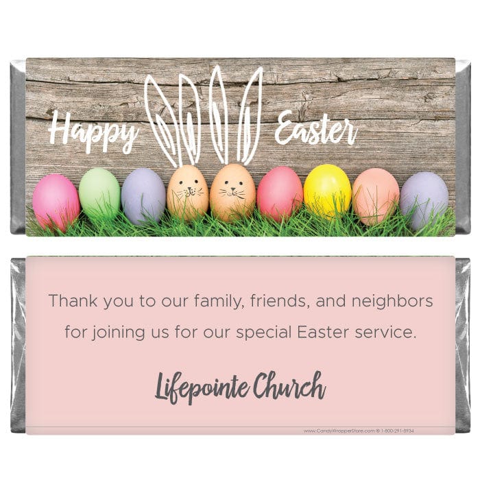 EASTER207 - Pastel Easter Bunny Eggs Candy Wrappers Pastel Easter Bunny Eggs Candy Wrappers Seasonal & Holiday Decorations EASTER207