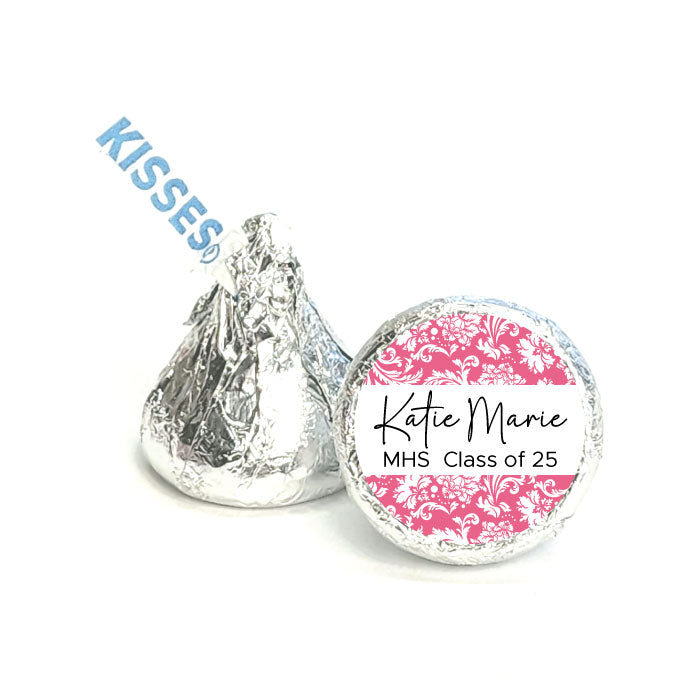 Floral Background Graduation Sticker - SGRAD1 Floral Background Graduation Sticker Party Favors Candy Wrapper Store