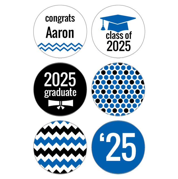 GRADkiss2 - Graduation Chevron and Dots Hershey's Kisses Set of 6 designs Graduation Chevron and Dots Hershey's Kisses Set of 6 designs Party Favors Candy Wrapper Store