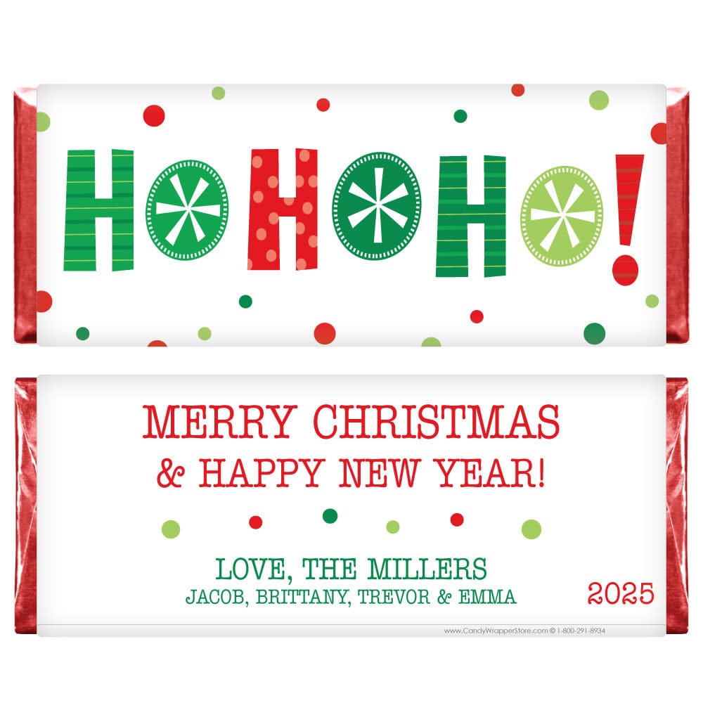 Ho Ho Ho Christmas Candy Bar Wrapper Ho Ho Ho Christmas Candy Bar Wrapper XMAS274