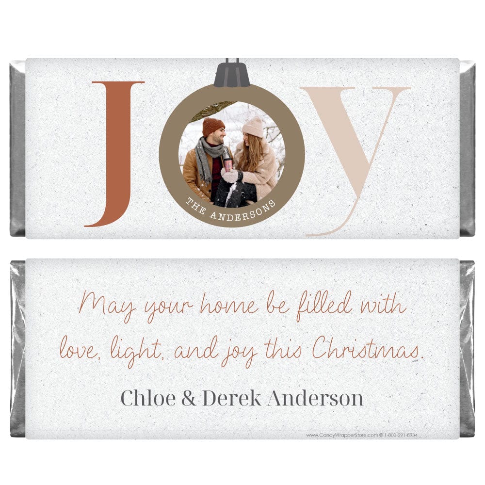 Holiday Joy Photo Personalized Candy Bar Wrapper Holiday Joy Photo Personalized Candy Bar Wrapper XMAS308