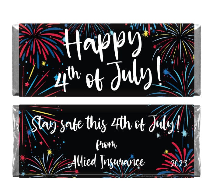 IND203 - 4th of July Fireworks Wrapper 4th of July Fireworks Regular Size 1.55 oz Wrapper IND203