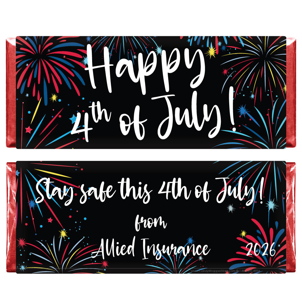 IND203 - 4th of July Fireworks Wrapper 4th of July Fireworks Regular Size 1.55 oz Wrapper IND203