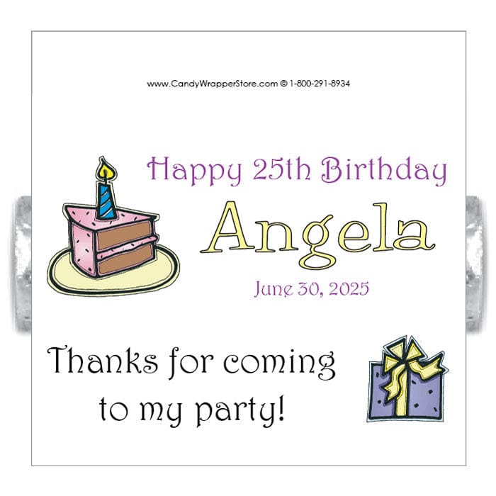 LBD109 - Birthday Cake and Present Lifesaver Wrapper Birthday Cake and Present Lifesaver Wrapper Party Favors Candy Wrapper Store