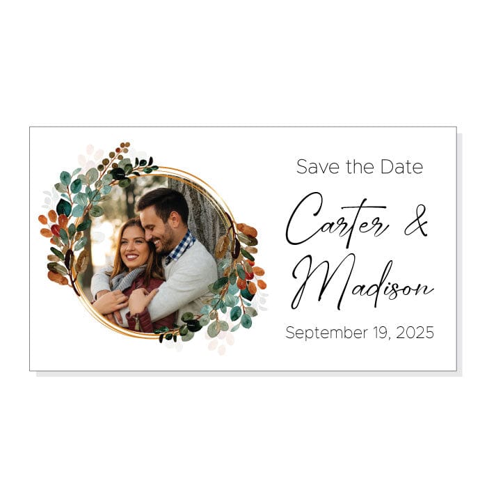 Moody Boho Photo Wedding Save the Date Magnets WA408