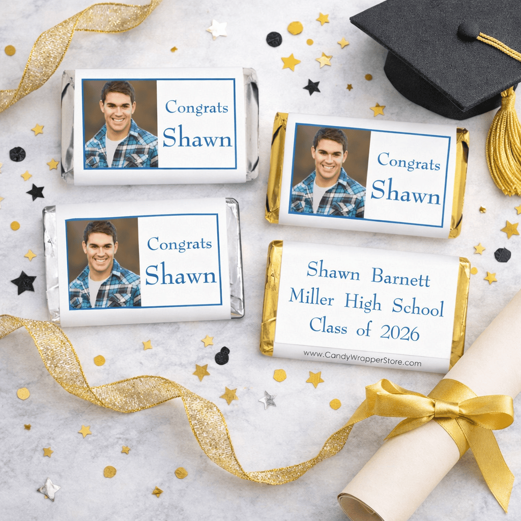 Miniature Graduation Photo Candy Wrapper Miniature Graduation Photo Candy Wrapper Party Favors GRAD401