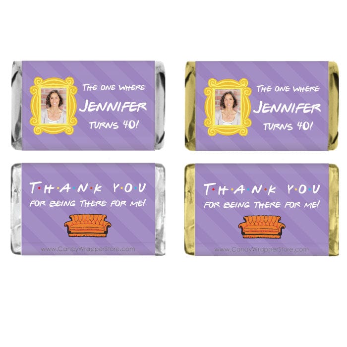Miniature The One Where Friends Theme Photo Birthday Personalized Candy Bar Wrapper - MINIBD435photo Miniature The One Where Friends Theme Birthday Personalized Candy Bar Wrapper Party Favors BD435