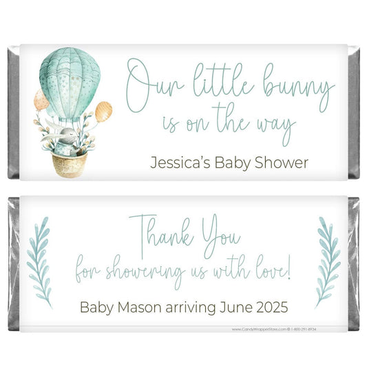 Our Baby Bunny is on the Way Baby Shower Candy Bar Wrappers - BS347blue Our Baby Bunny is on the Way Baby Shower Candy Bar Wrappers Baby & Toddler BS347
