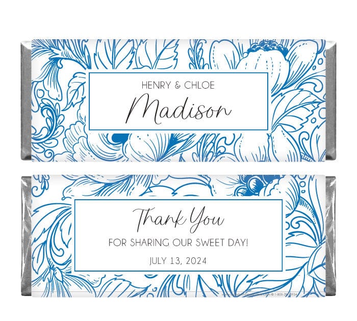 Pretty Peony Wedding Candy Bar Wrapper - WA483 Pretty Peony Wedding Candy Bar Wrapper Wedding Favors WA483