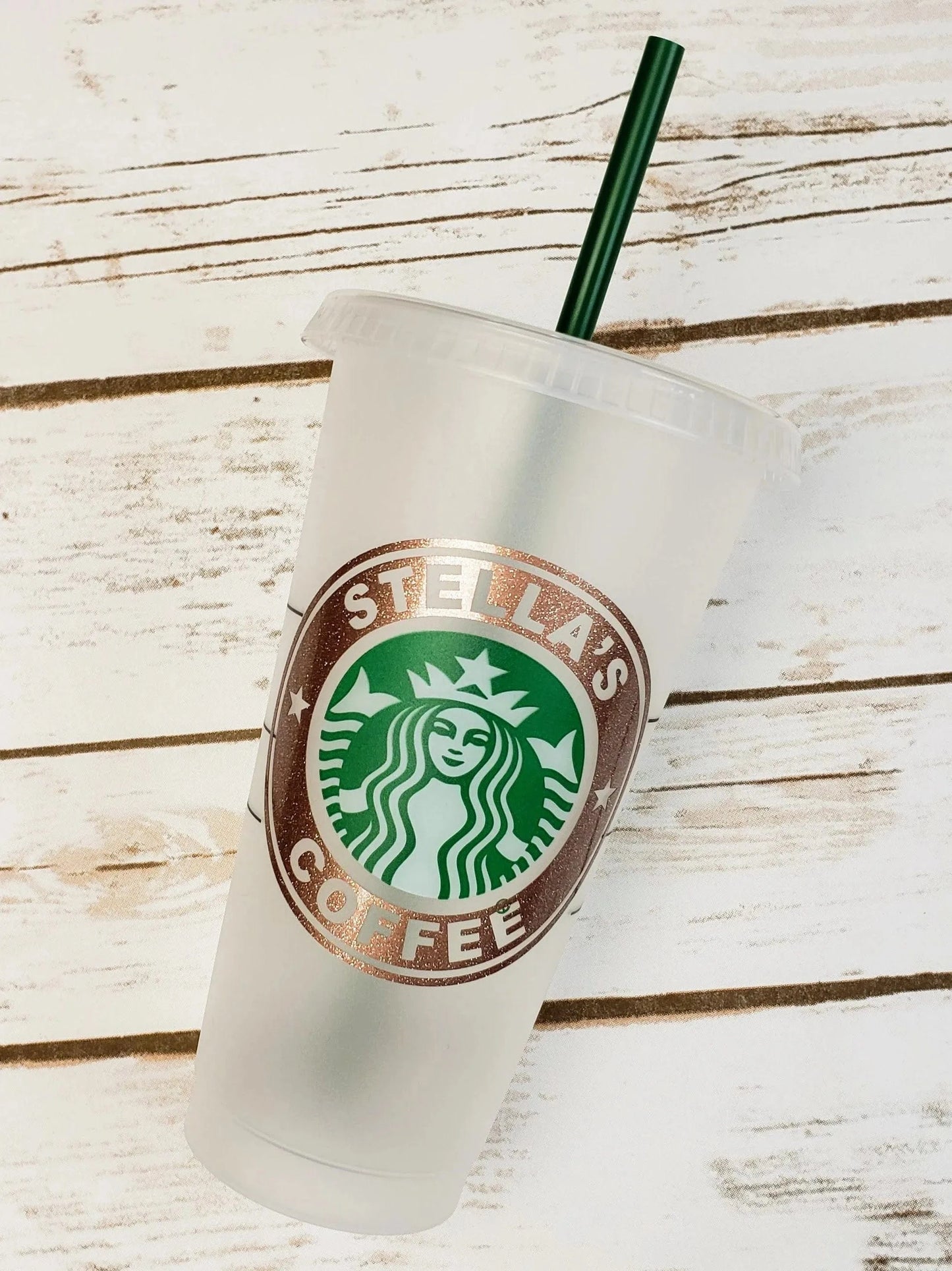 Printed Pattern Decal on Starbucks 24 oz Venti Reusable Cold Cup with Custom Name Vinyl Decal on Back Printed Pattern Decal on Starbucks 24 oz Venti Reusable Cold Cup with Custom Name Vinyl Decal on Back Tumbler Candy Wrapper Store