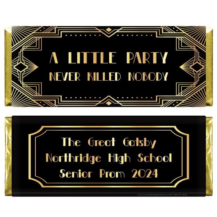 PromGatsby - Great Gatsby Theme Prom Candy Wrapper Great Gatsby Theme Prom Candy Wrapper Prom