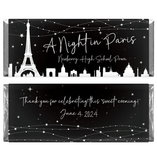 PromParis - A Night in Paris Prom Theme Wrapper A Night in Paris Prom Theme 1.55 oz Prom Candy Wrapper Prom