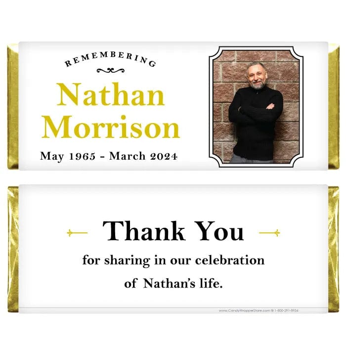 Remembering Your Loved One Photo Candy Bar Wrapper - MEM205photo Remembering Your Loved One Photo Candy Bar Wrapper Candy Wrappers MEM205