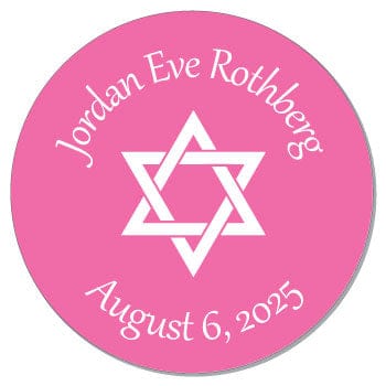 SBAT204 - Bat Mitzvah Star Stickers Bat Mitzvah Star Stickers BAT204