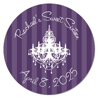 SBD309 -Elegant Chandelier Birthday Stickers Elegant Chandelier Birthday Stickers Party Favors BD309