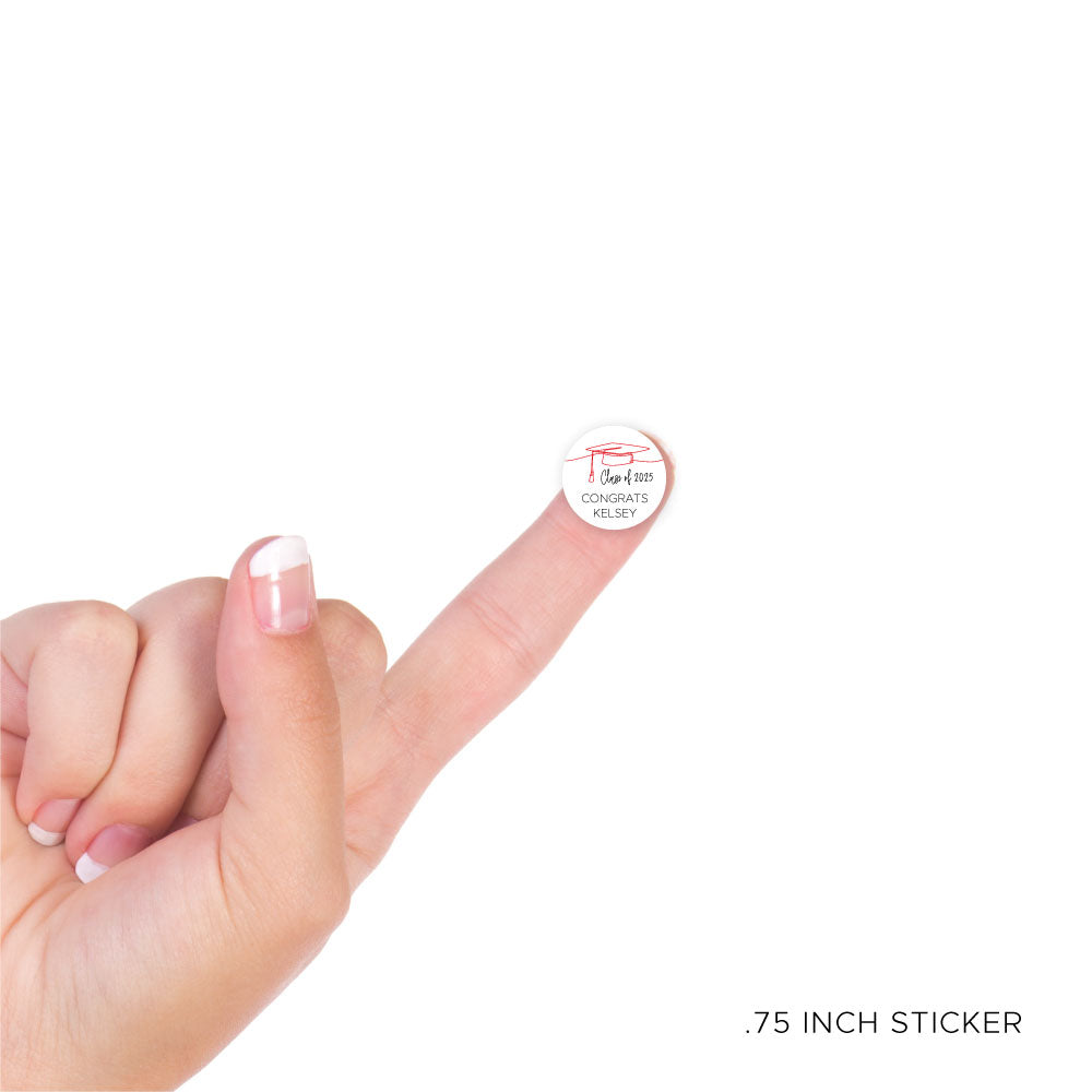 Scribble Graduation Hat Sticker - SGRAD262 Scribble Graduation Hat Sticker Party Favors GRAD262