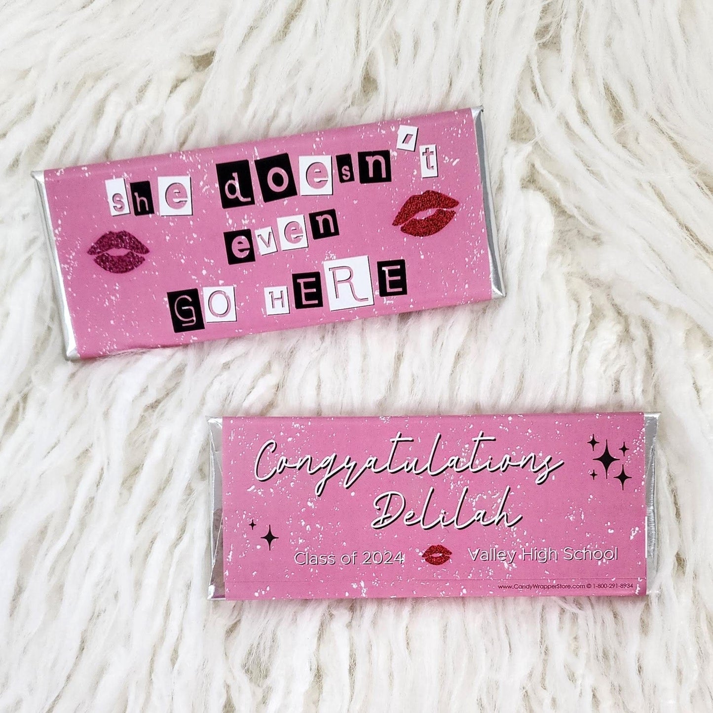 She Doesn't Even Go Here Graduation Candy Bar Wrappers Candy Wrappers GRAD438