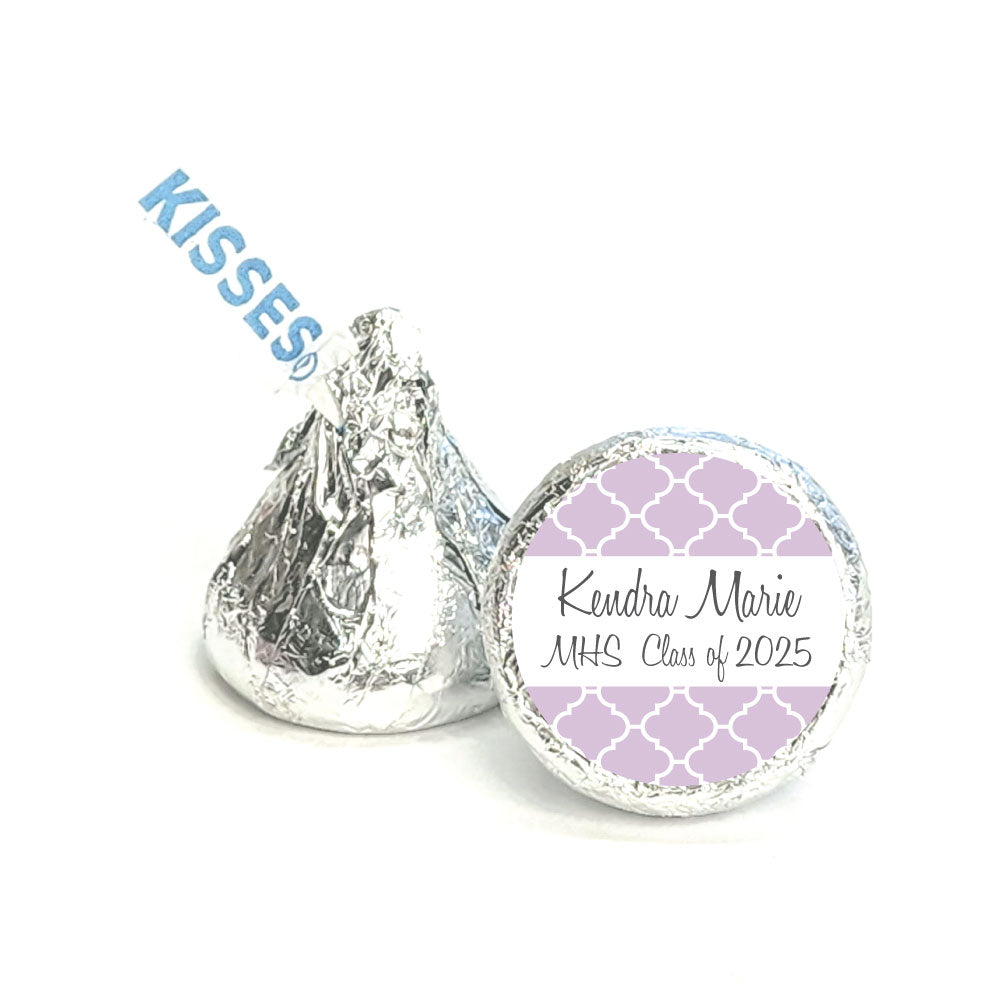 Simple Quatrefoil Graduation Stickers - SGRAD2 Simple Quatrefoil Graduation Stickers Party Favors Candy Wrapper Store