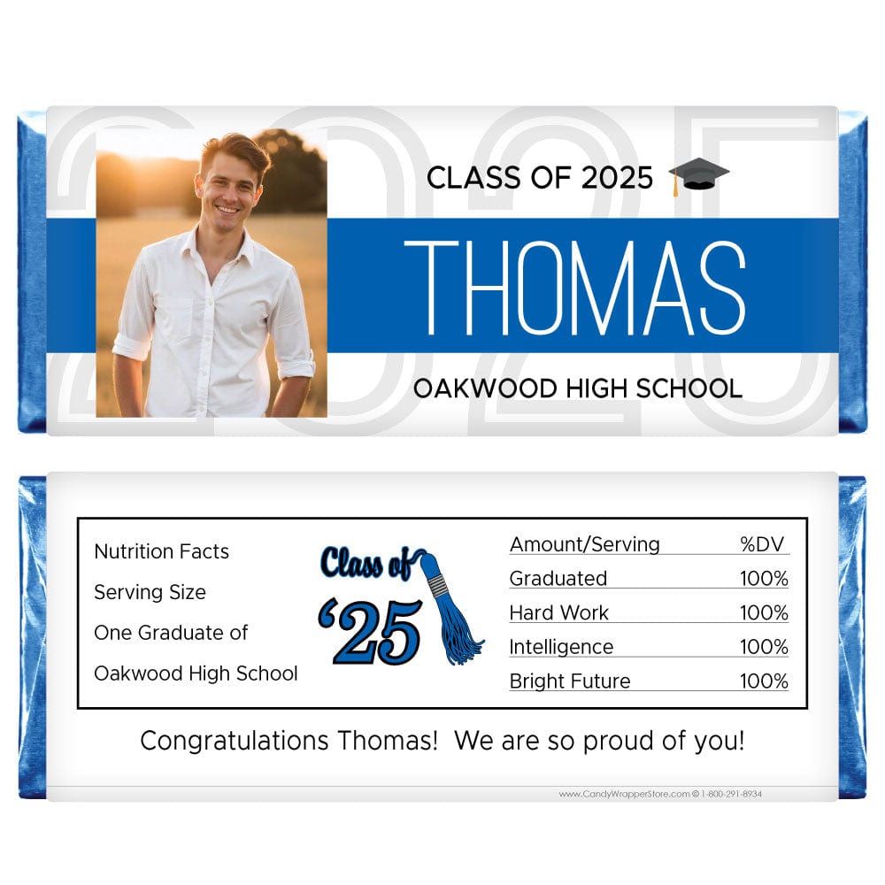 Solid Bar Photo Graduation Candy Bar Wrappers - GRAD268photo Solid Bar Photo Graduation Candy Bar Wrappers Candy Wrappers GRAD268