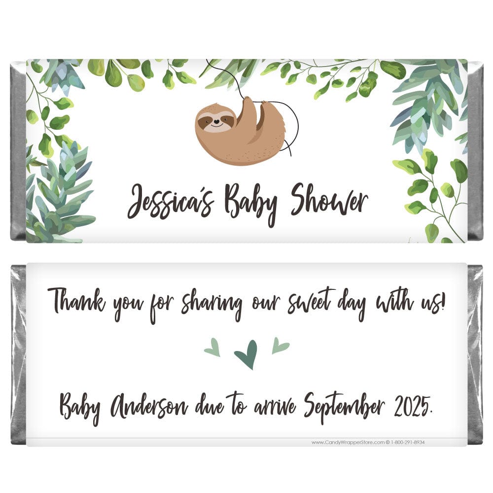 Sweet Sloth Baby Shower Candy Bar Wrappers - BS373 Sweet Sloth Baby Shower Candy Bar Wrappers Baby & Toddler BS373