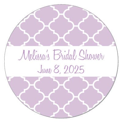 SWS2 - Simple Quatrefoil Bridal Shower Stickers Simple Quatrefoil Bridal Shower Stickers Candy Wrapper Store