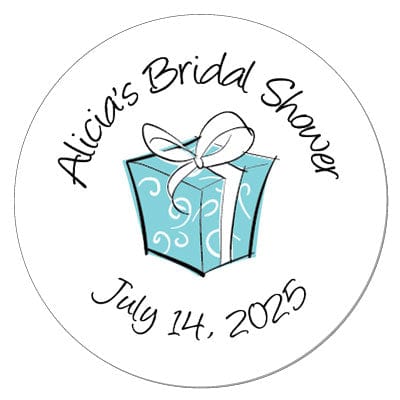 SWS219 - Tiffany Box Bridal Shower Stickers Tiffany Box Bridal Shower Stickers Party Favors WS219