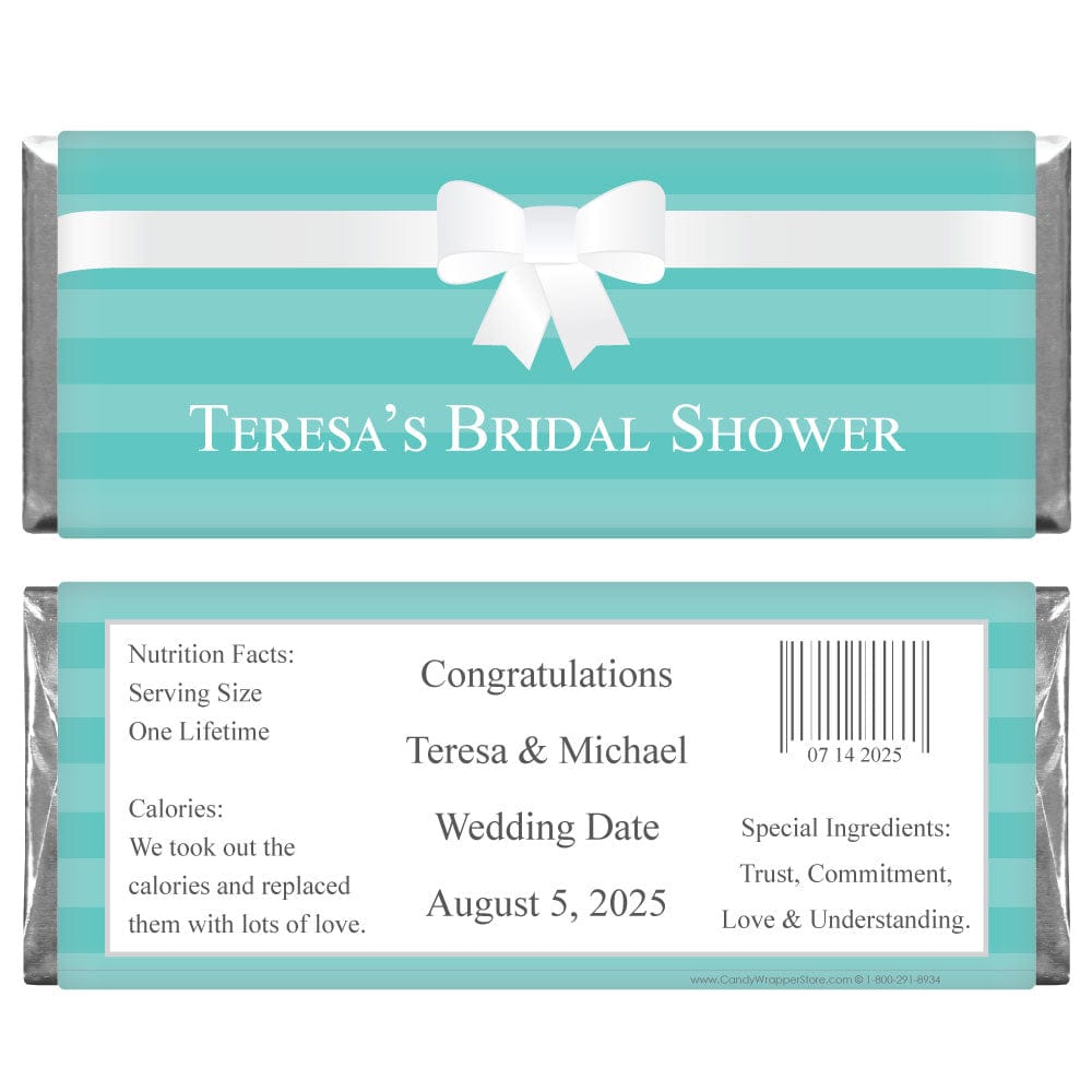 Tiffany Bow Bridal Shower Candy Bar Wrappers WS229