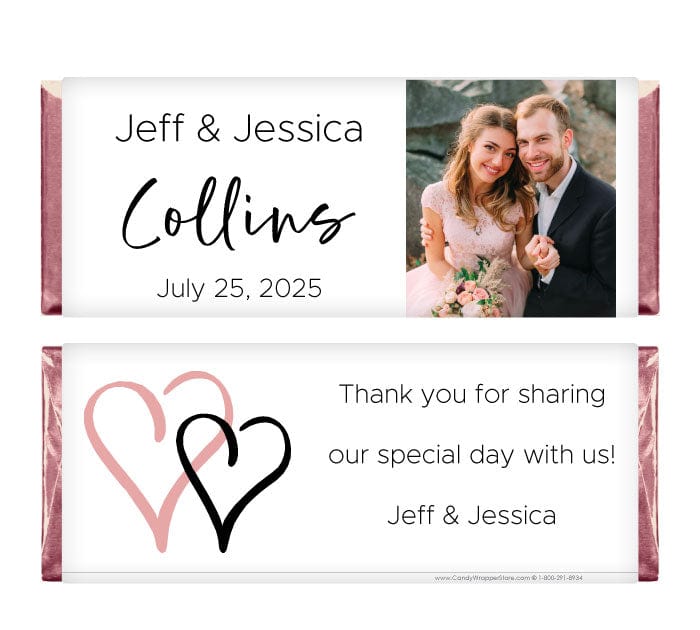 WA200PHOTO - Wedding Photo Candy Bar Wrappers Wedding Photo Candy Bar Wrappers Regular Size Wrapper WA200