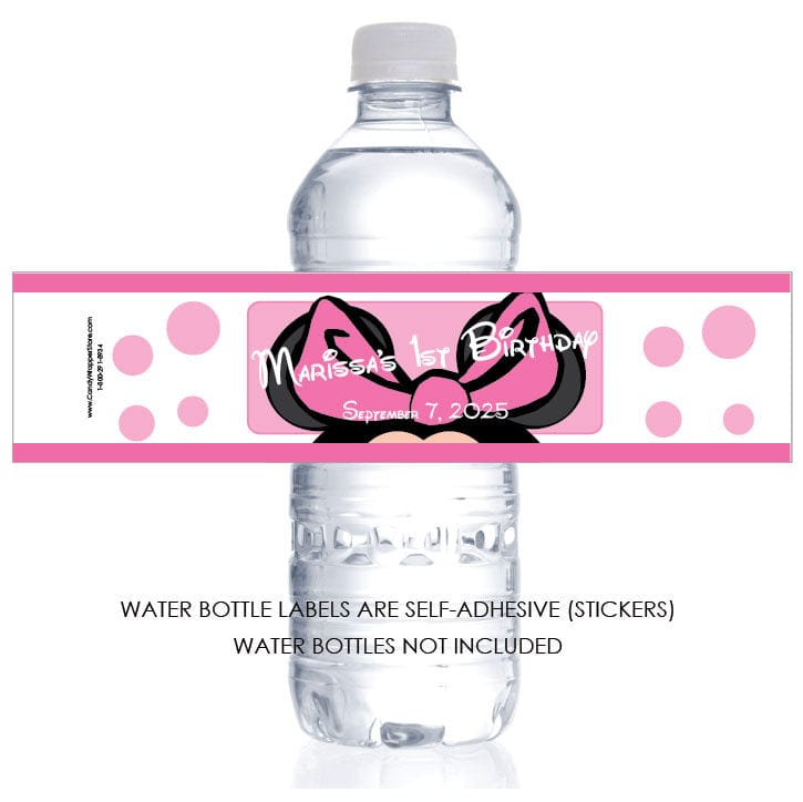 Minnie Mouse Water Bottle Labels – Candy Wrapper Store