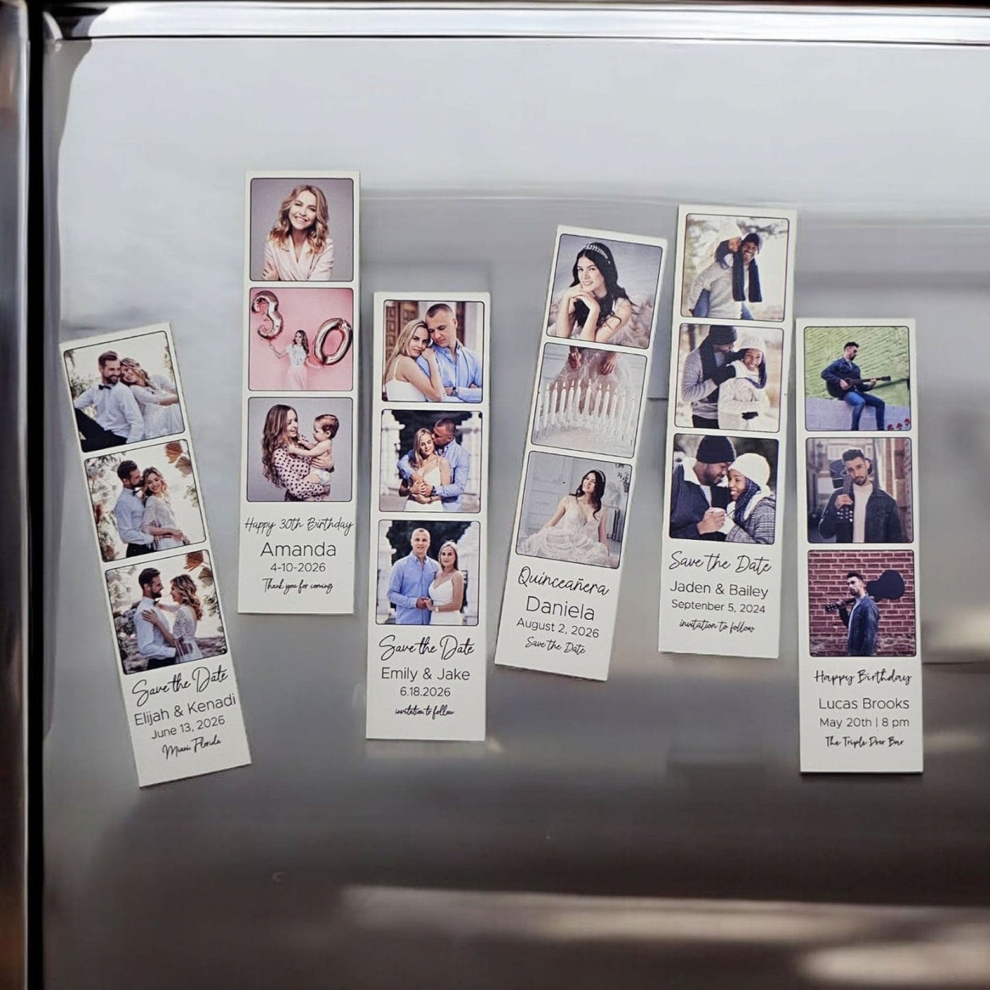 Wedding Picture Photo Strip Save the Date Magnets Wedding Picture Photo Strip Save the Date Magnets Refrigerator Magnets Magnets