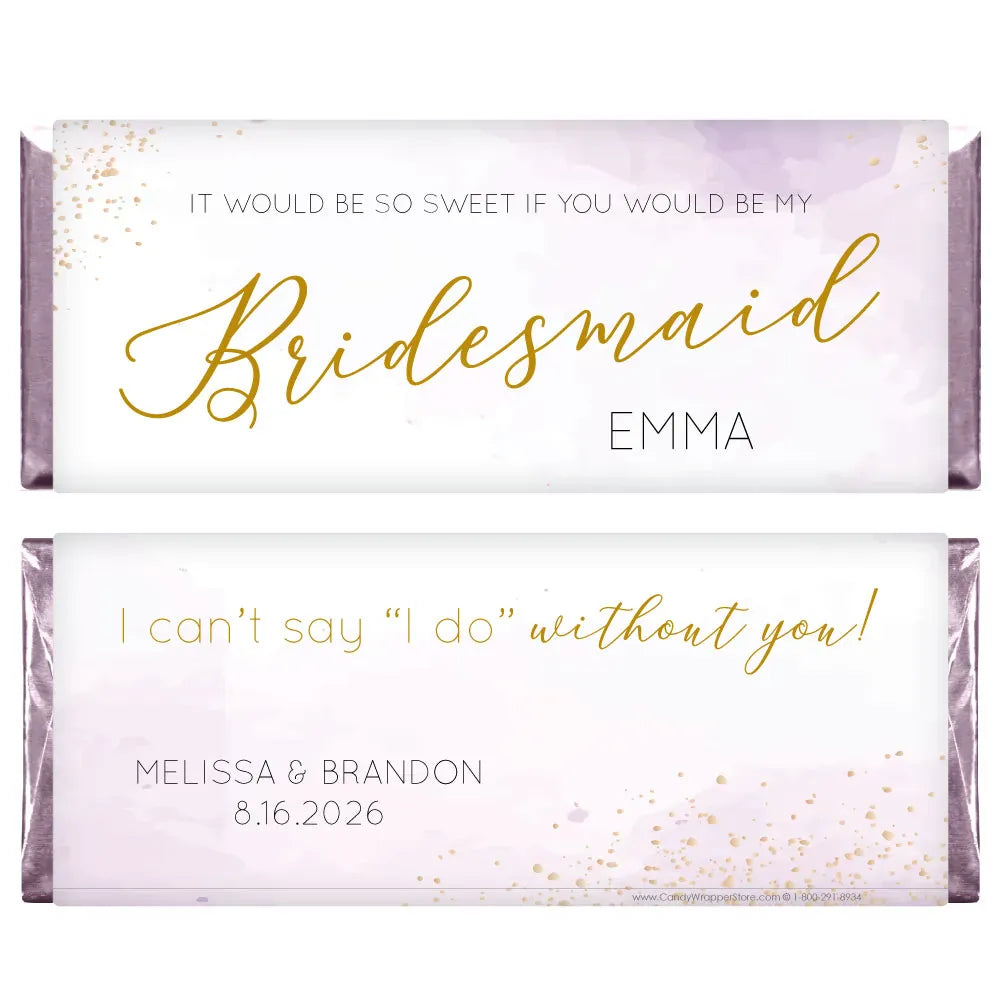 Will you be my Bridesmaid Personalized Candy Bar Proposal Wrapper - BP200 Will you be my Bridesmaid Personalized Candy Bar Proposal Wrapper Regular Size Wrapper bridesmaid proposal