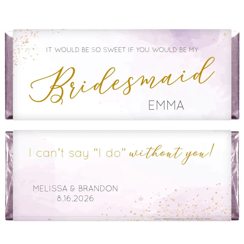 Will you be my Bridesmaid Personalized Candy Bar Proposal Wrapper - BP200 Will you be my Bridesmaid Personalized Candy Bar Proposal Wrapper Regular Size Wrapper bridesmaid proposal