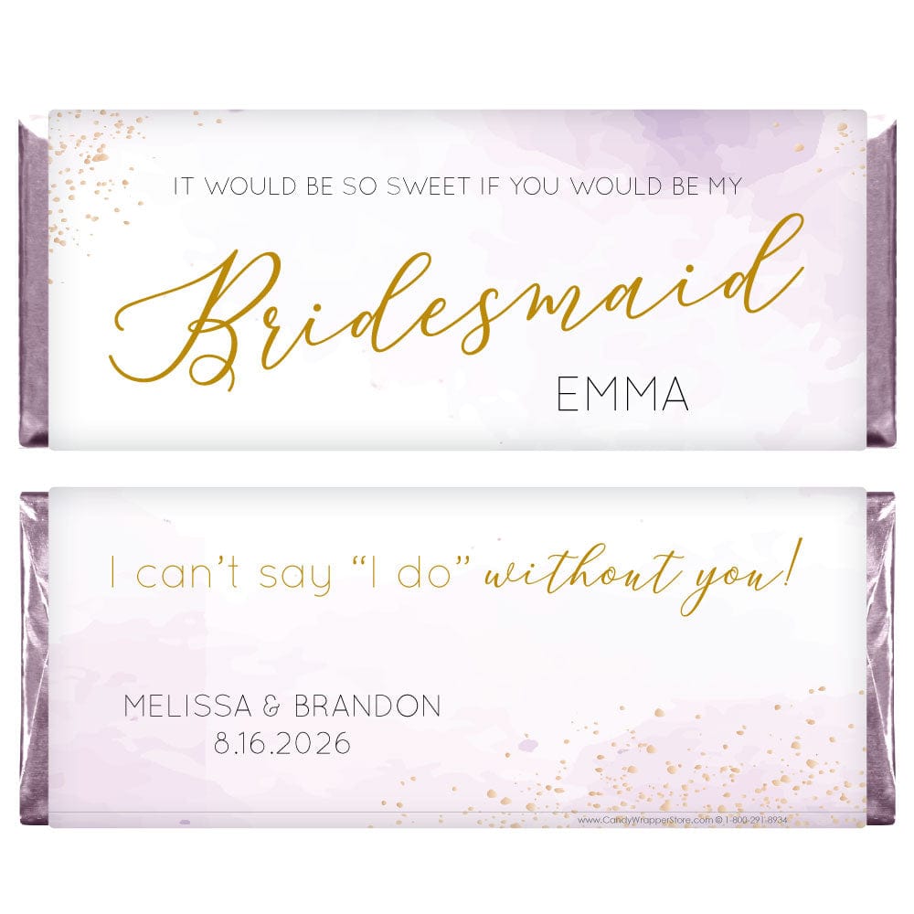 Will you be my Bridesmaid Personalized Candy Bar Proposal Wrapper - BP200 Will you be my Bridesmaid Personalized Candy Bar Proposal Wrapper Regular Size Wrapper bridesmaid proposal