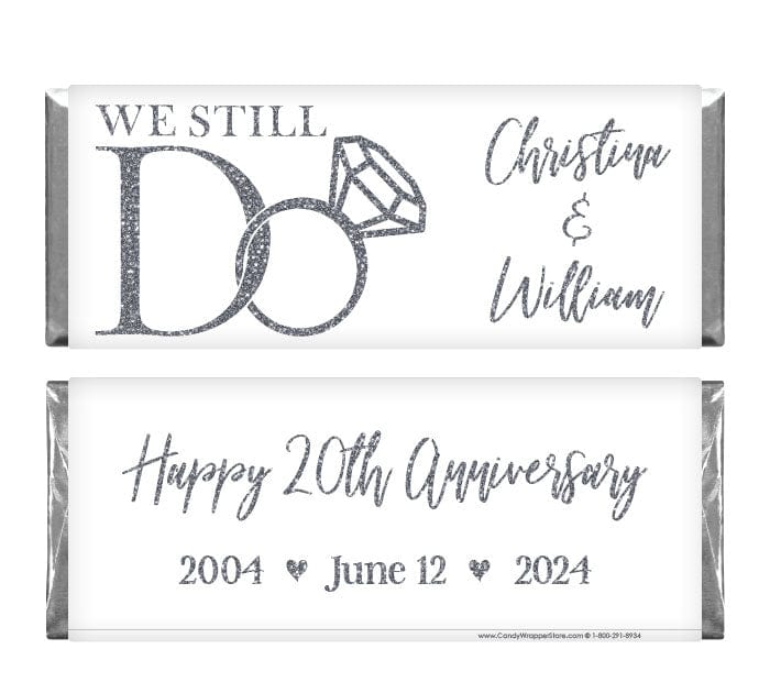 ANN210 - We Still Do Glitter Anniversary Candy Bar Wrapper We Still Do Glitter Anniversary Candy Bar Wrapper Regular Size Wrapper ANN210