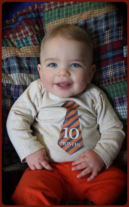 Baby Boy Patterned Monthly Milestone Tie Stickers - set of 16 Candy Wrapper Store - Baby Boy Patterned Monthly Milestone Tie Stickers Baby & Toddler Candy Wrapper Store