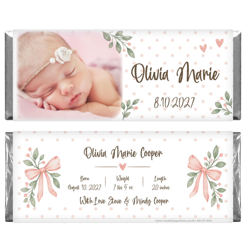 BAG263photo - Scrapbook Photo Birth Announcement Candy Bar Wrappers Scrapbook Photo Birth Announcement Candy Bar Wrappers Birth Announcement BAG263