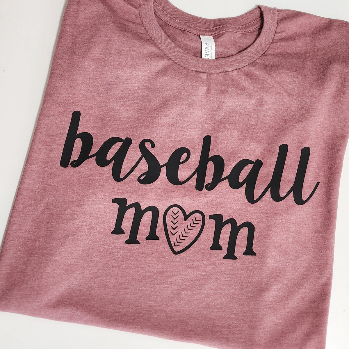 Baseball Mom with Heart Baseball Super Soft Cotton Comfy T-Shirt Candy Wrapper Store