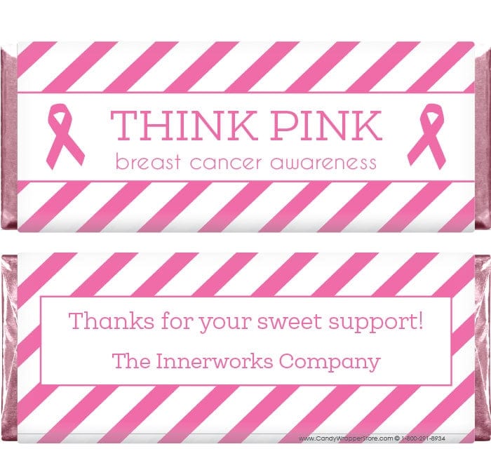 BCA209 - Breast Cancer Awareness Pink Ribbons Candy Bar Wrappers Breast Cancer Awareness Pink Ribbons Candy Bar Wrappers Candy Wrappers BCA209